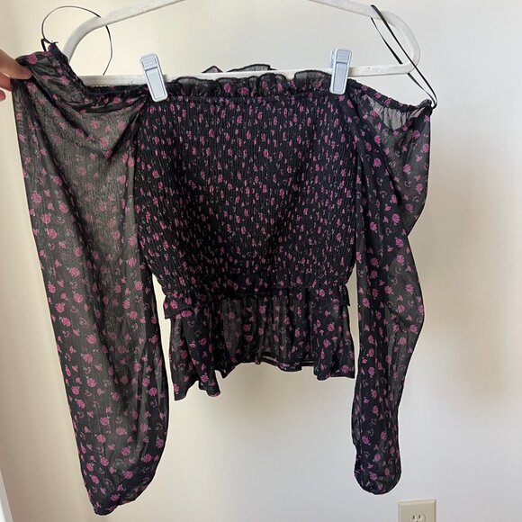 Francesca's off the shoulder floral top - Picture 4 of 7